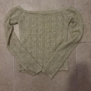 American Eagle Outfitters Light Green Knit Sweater